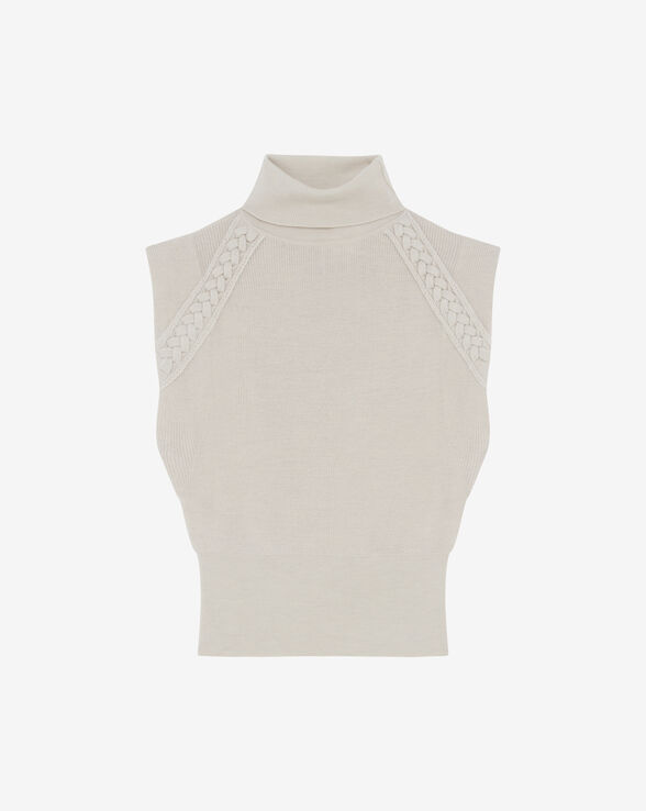 DEMOTHI STAND-UP COLLAR SWEATER