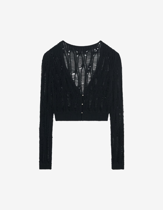 CARDIGAN EN MAILLE LÂCHÉE