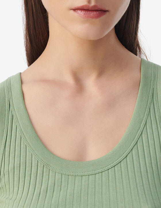 CROPPED RIBBED TANK TOP