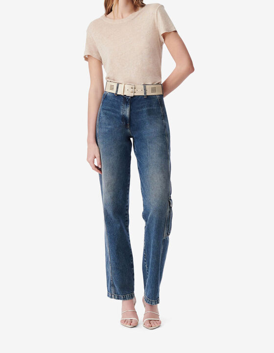 ROUND-NECK LINEN T-SHIRT