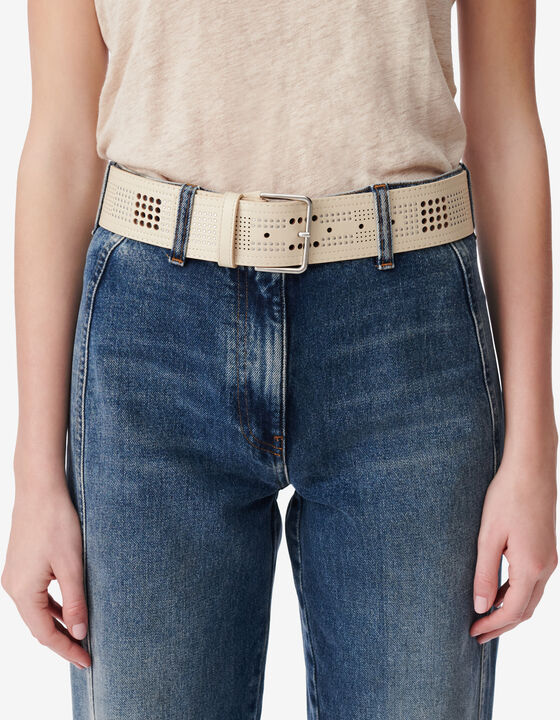 PERFORATED LEATHER BELT