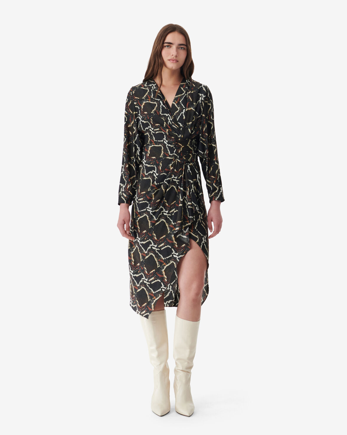 Paxton Python  Print Buttoned Down Dress