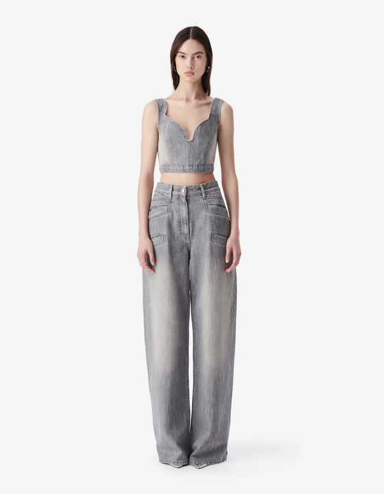 TOP COURT EN DENIM