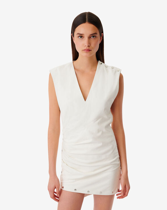 JEANE ASYMMETRICAL LEATHER DRESS