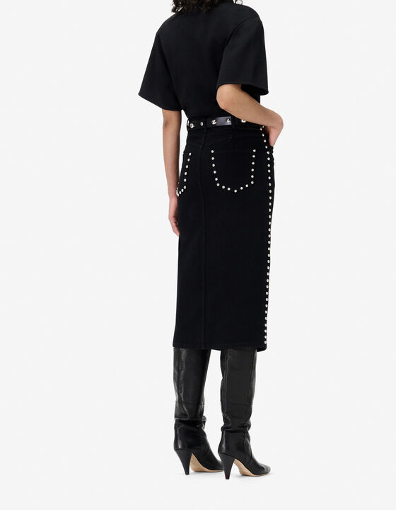 JUPE MIDI EN JEAN