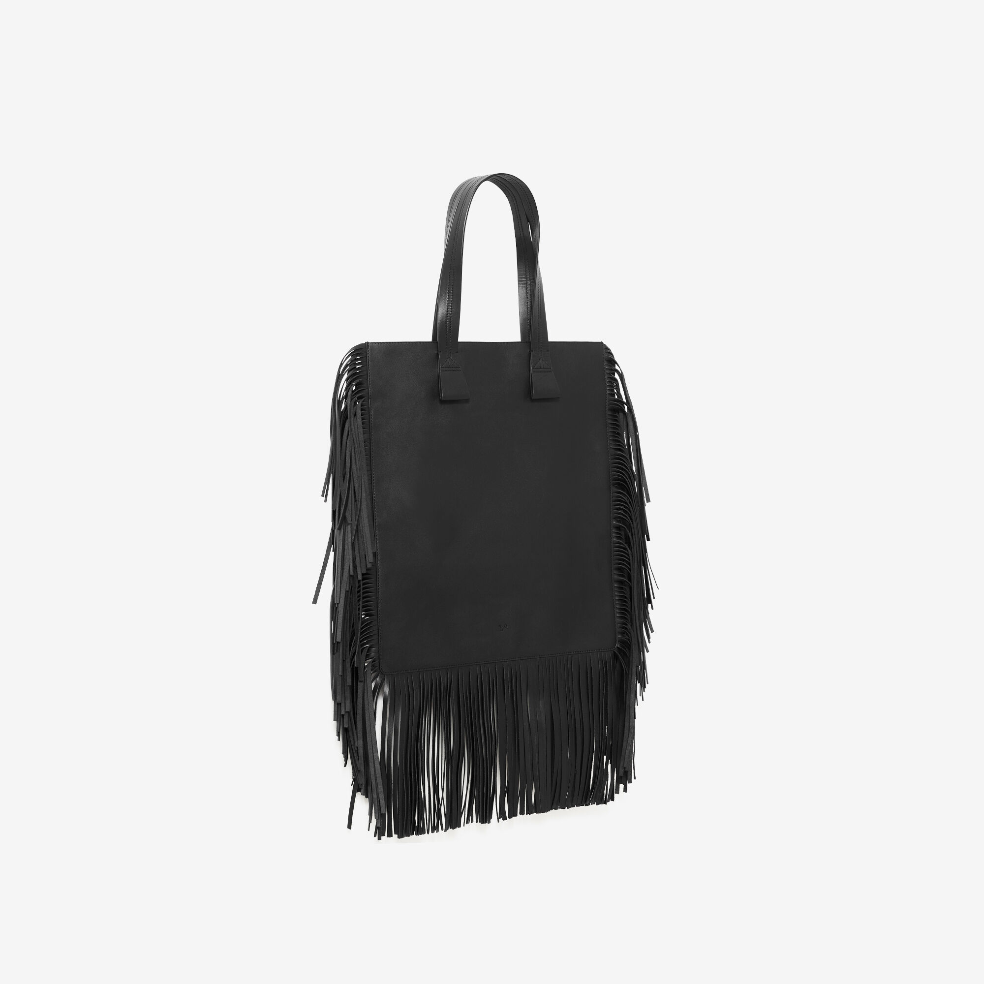 PAPER BAG FRANGES women black leather tote bag | IRO