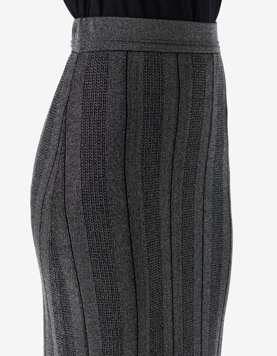 RIBBED JERSEY MIDI SKIRT