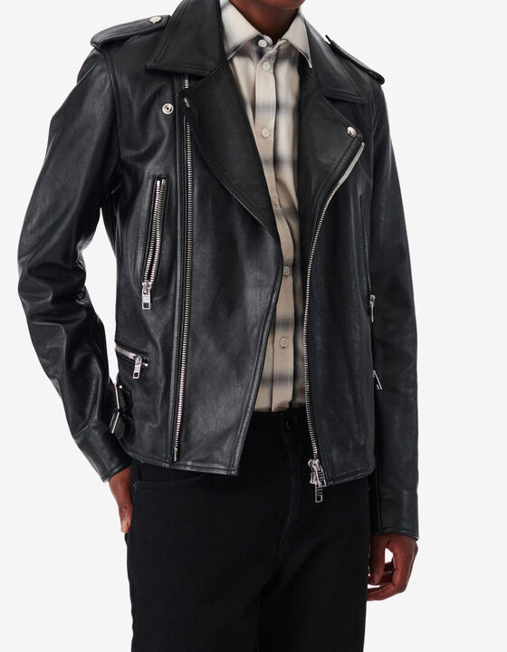 LEATHER BIKER JACKET