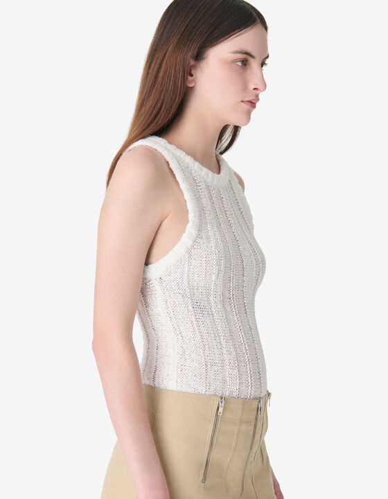 STRIPED KNIT TANK TOP