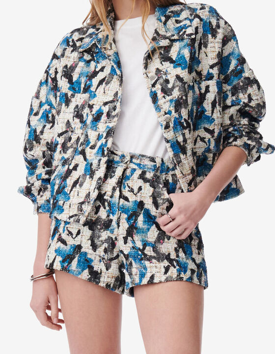VESTE COURTE EN TWEED ET SEQUINS