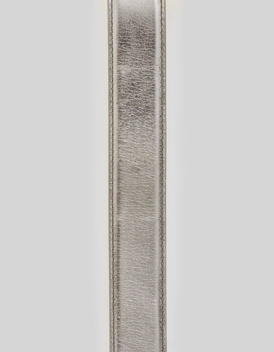 LEATHER BELT WITH SCULPTED BUCKLE