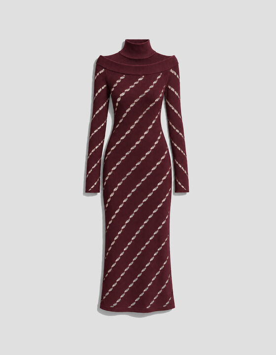 OPENWORK DRESS WITH BARED SHOULDERS