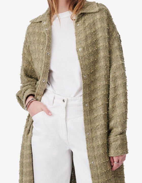 LONG TWEED OVERSHIRT