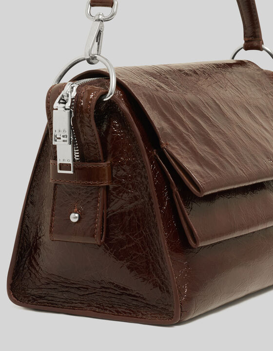 PATENT LEATHER CAMERA BAG